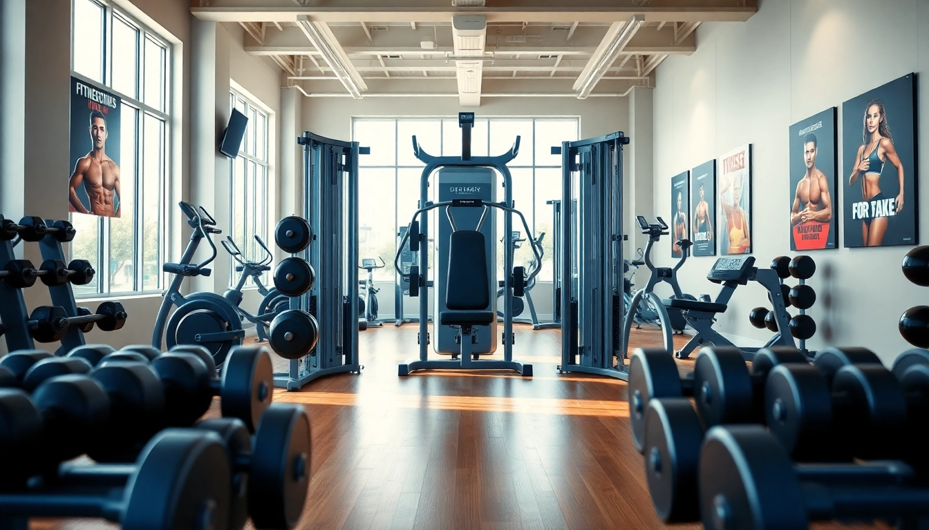 Équipement de musculation professionnel exposé dans un gymnase moderne avec lumière naturelle.