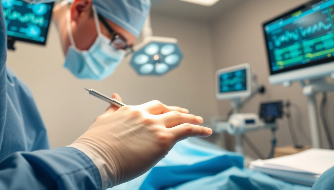 Handchirurgie Braunschweig - Skilled surgeon performing intricate hand surgery in a professional environment.