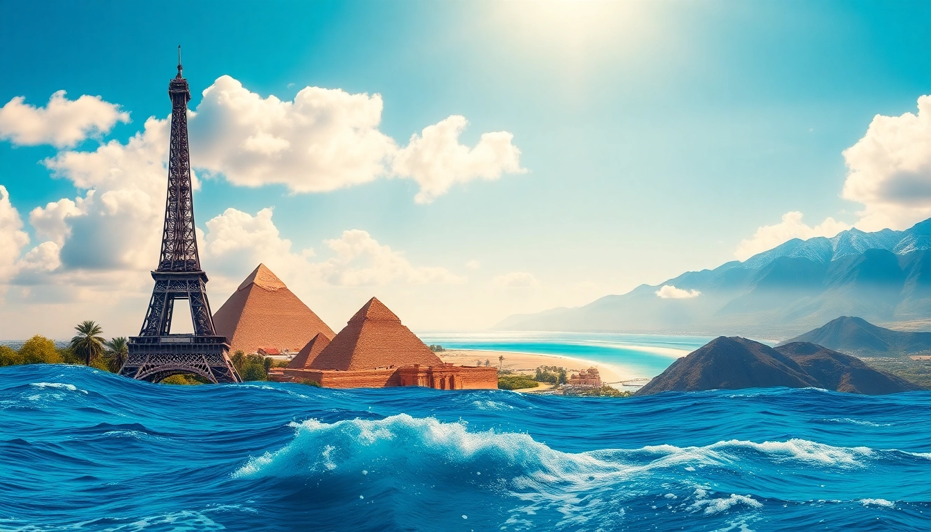 Captivating destinations highlighted in a vibrant collage showcasing iconic landmarks and natural beauty.