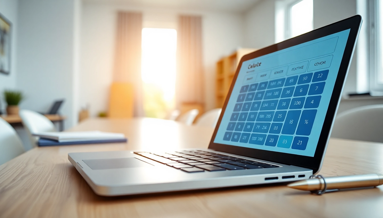 Calculate percentages accurately using the innovative Percentage Calculator on a sleek laptop.